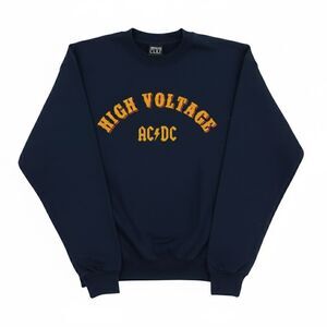 AC/DC Mens High Voltage Collegiate Sweatshirt / Navy Blue